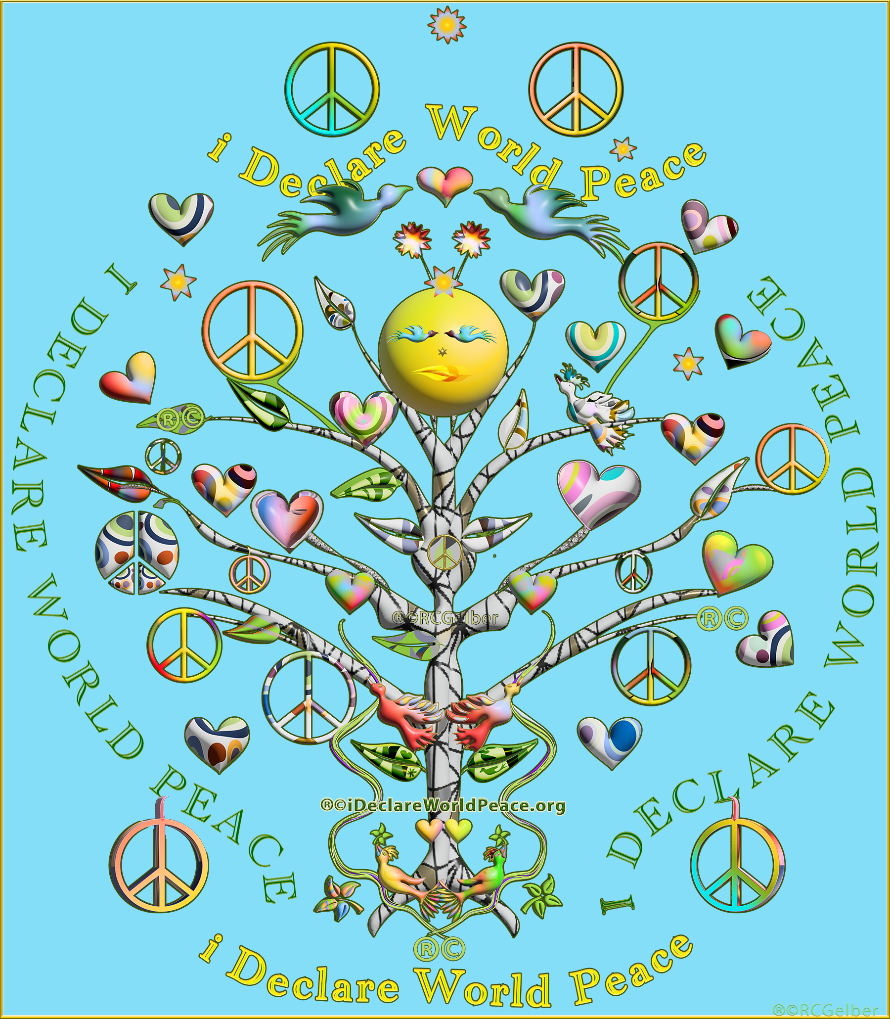 peace tree drawing